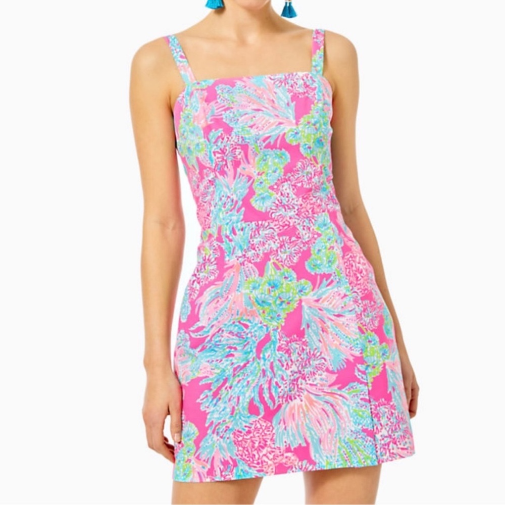 Lilly Pulitzer Lawless Romper, Seaing Things Print, Pink, Size 6, Preppy